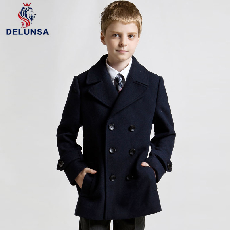 定制羊毛英格兰风格深色校服外套大衣